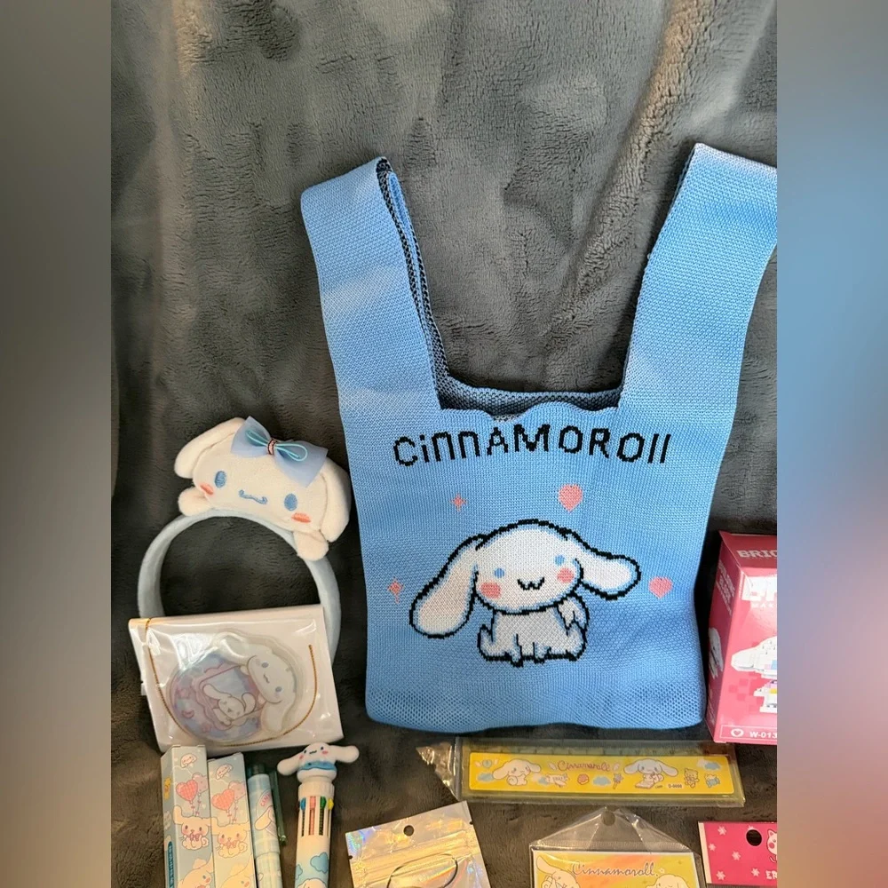 🩵Sanrio - Cinnamoroll Blue Knit Bag and 20+ Accessories